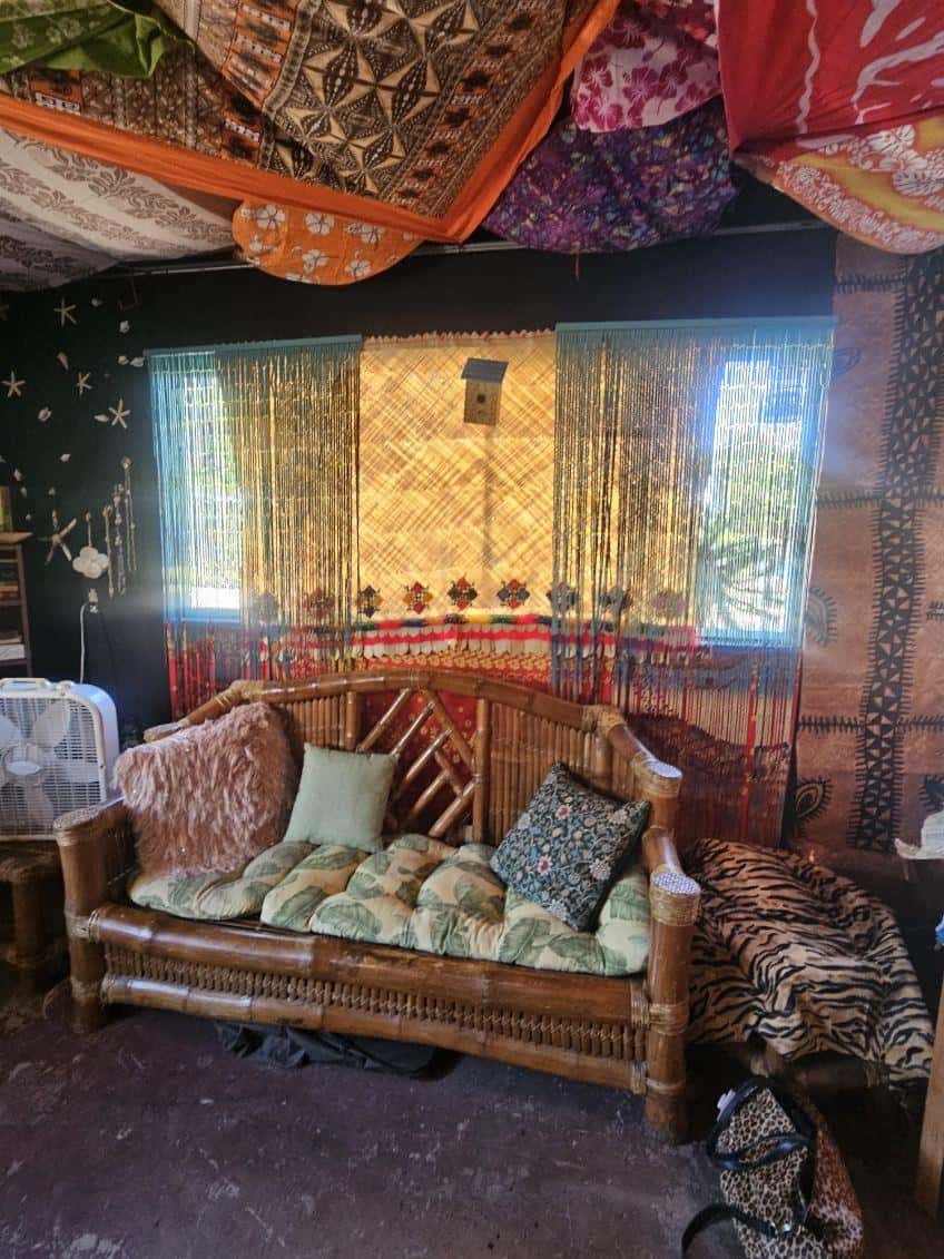 Thrift store couch display