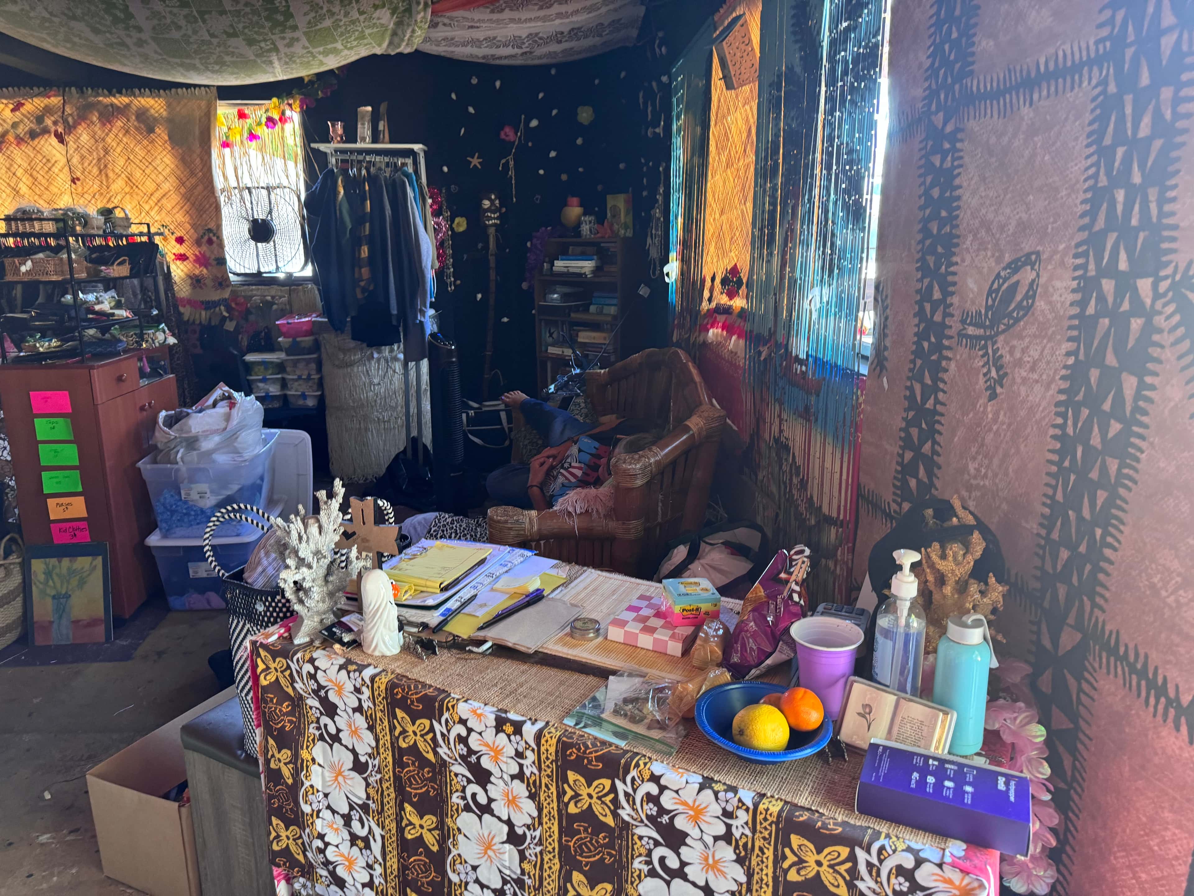Front desk inside thrift shop